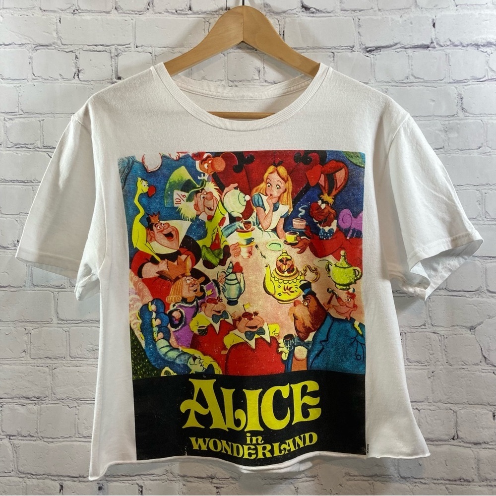 Alice in Wonderland Crop Top, Size Small
